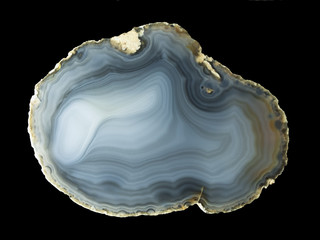 Polished natural agate geode