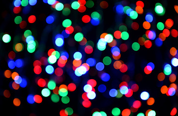 Festive background of lights