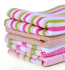 Kitchen towels isolated on white