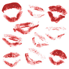 vector red lips