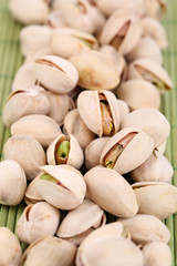 Pistachio nuts close up