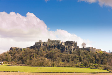 view of Stirling Castle from a distance showing how imposing it looks