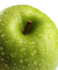 Fresh green apple, isolated on white