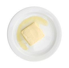 Tasty butter isolated on white