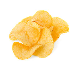Potato chips isolated