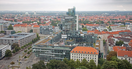 Fototapeta na wymiar Modern buildings in Hannover, Germany