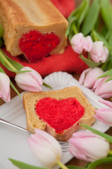 Obraz na płótnie Canvas Ciastka serce na Walentynki