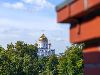 Moscow, Russia . Detail of the Kremlin wall