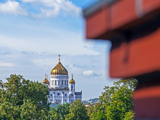 Moscow, Russia . Detail of the Kremlin wall