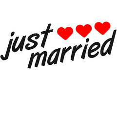 Just Married Heart Logo