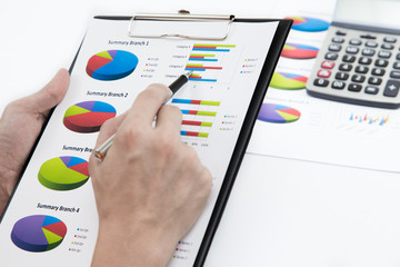 business chart showing financial success