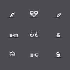 Network,technology icons,vector