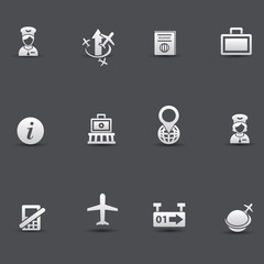 Airport icons,vector