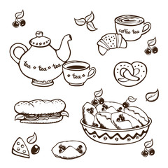 breakfast vector illustration