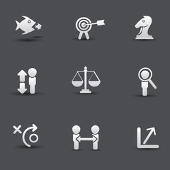 Business concept & management icons,vector