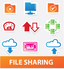 File sharing icons,vector