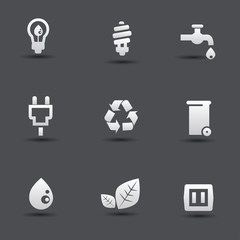 Nature and energy icons,vector