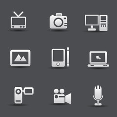 Electronics icons,vector