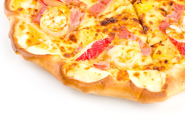 Pizza isolated white background