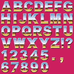 Chrome Letters and Numbers