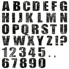 Grunge Letters and Numbers