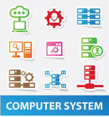 Data system icons,vector