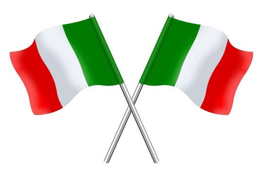 Due bandiere italiane
