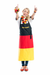 Fußballfan mit Fanschürze