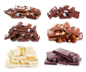 set of various chocolate
