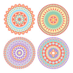 Colorful Circle Indian Pattern Vector