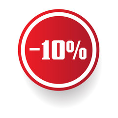 -10% sign,vector