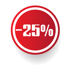 -25% sign,vector