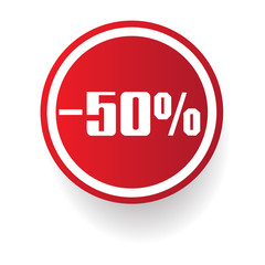 -50% sign,vector