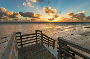 Obraz premium Boardwalk on beach