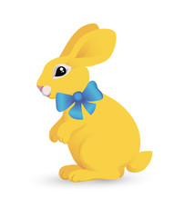 Yellow Easter bunny