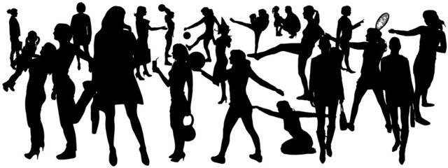 vector silhouette woman