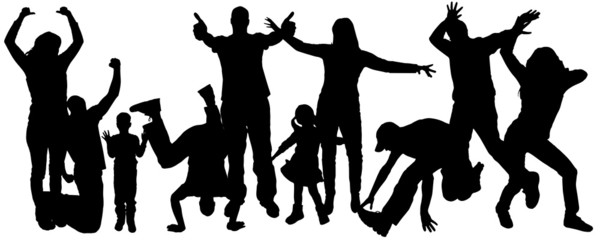 Vector silhouettes of people.