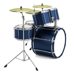 realistic 3d render of drumset