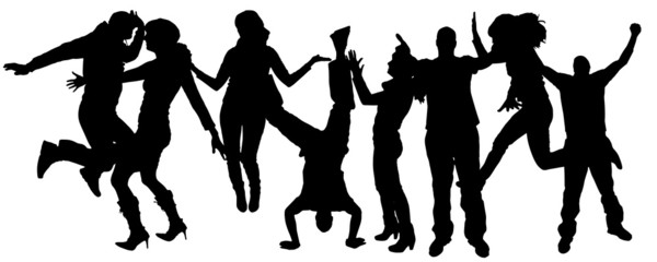 Vector silhouettes of people.