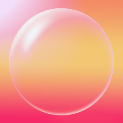 A transparent soap bubble background design with room for text