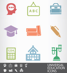 Education icons,vector
