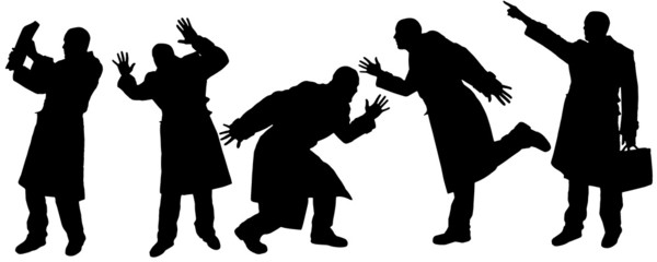 vector Silhouettes of businesspeople