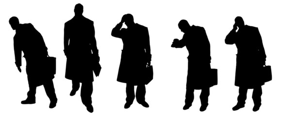 vector Silhouettes of businesspeople