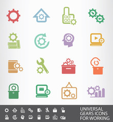 Engineer & gears icons,vector