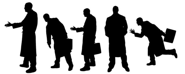 vector Silhouettes of businesspeople