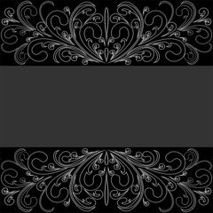 Dark Background with lacy Border