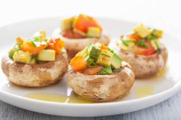 baked stuffed champignons with vegetables