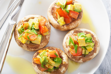 baked stuffed champignons with vegetables