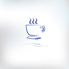 Coffee drawing,vector