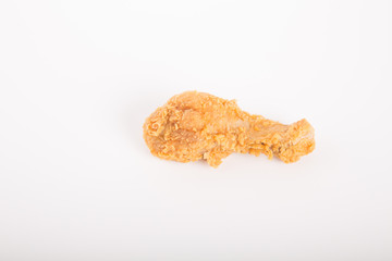 Fried Chicken Leg on White